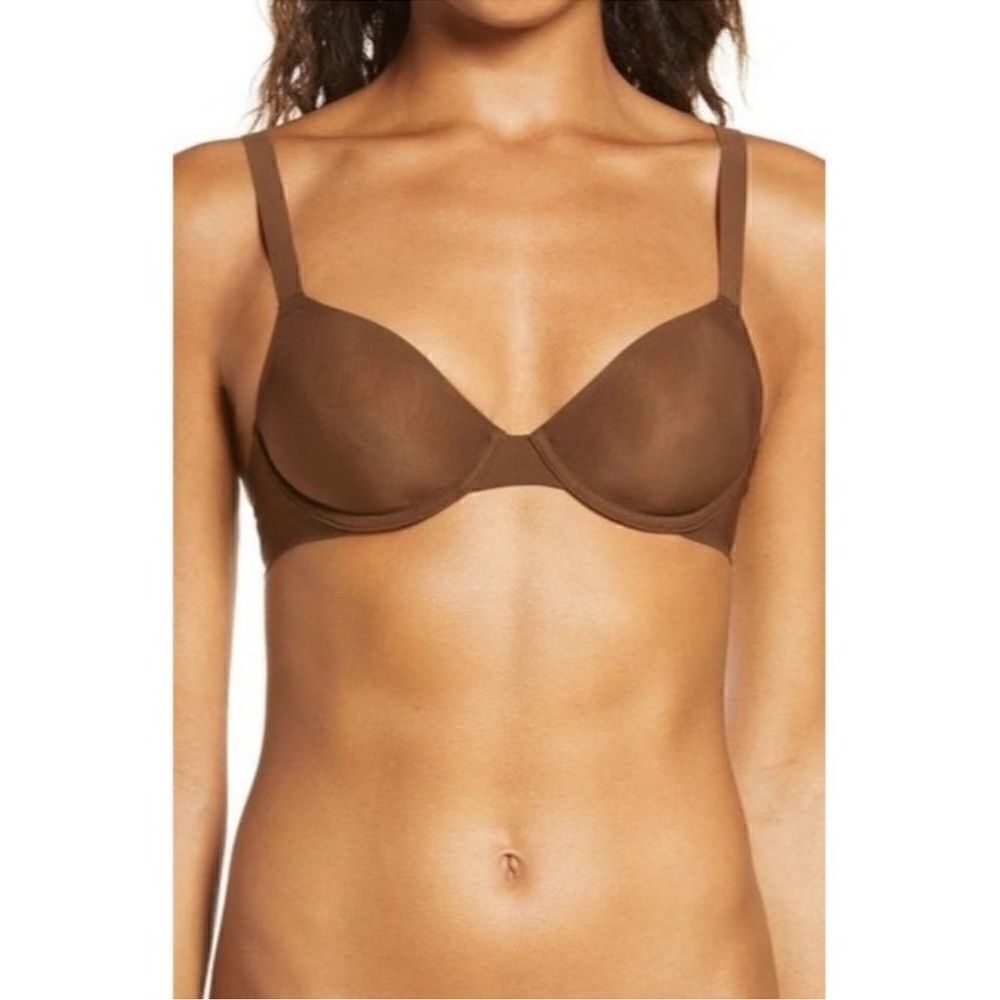 NWT SKIMS Women’s Smokey Quartz Naked Underwire Demi Bra Size 36A